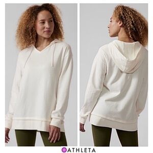 Cream Oversized Long Sleeve Hoodie